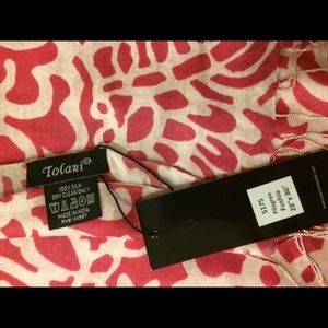 Tolani silk PINK Filigree scarf shawl celebrity favorite